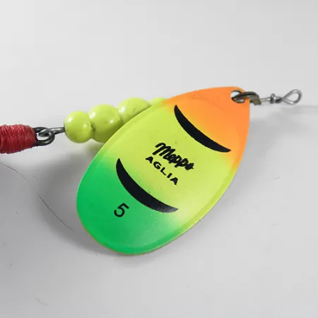 Mepps Aglia 5 dressed Cuiller, Fire Tiger, 14g, Pompon, #1758