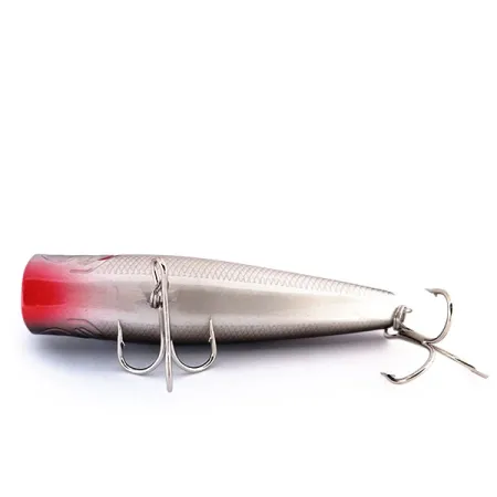 Bass Pro Shops XTS Popper, Anthracite Argent, 10,5g, Rattle, #10016