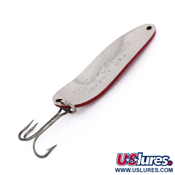 Dardevle Cop-E-Cat 7300 Cuillère, Rouge/Blanc/Nickel, 14g, Detroit, #10056