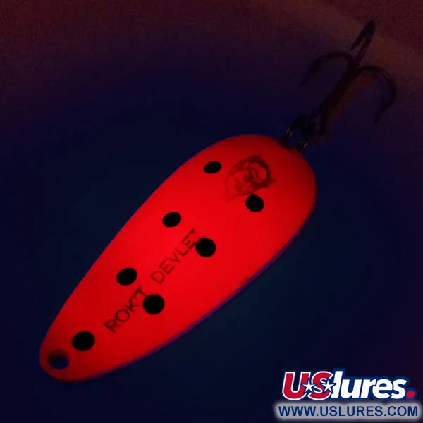 Eppinger Dardevle Rok't Devlet UV Cuillère, Rouge/Noir/Nickel, 35g, #10062