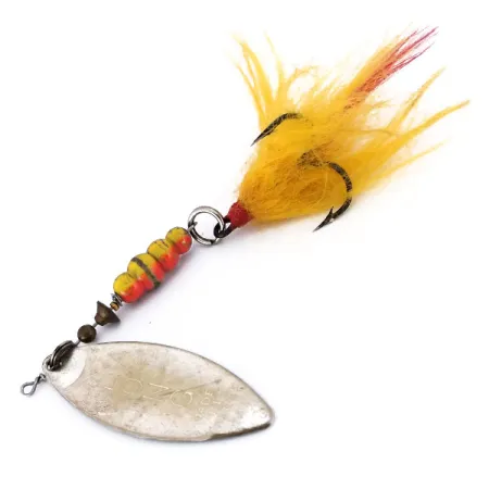 Mepps Aglia Long 4 Dressed Cuiller, Argent, 17g, Feuille Saule, #10073