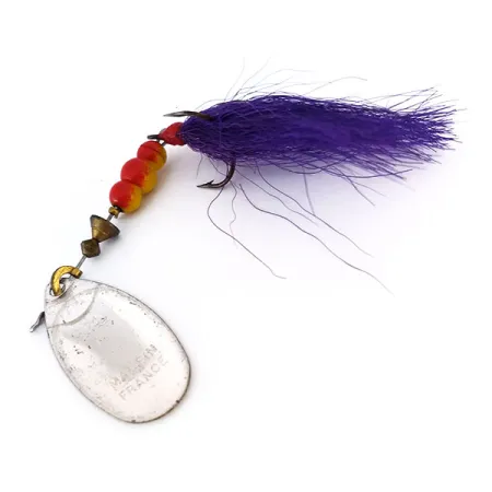 Mepps Aglia 4 Cuillère Bucktail, Argent/Violet, 10g, Bucktail, #10080