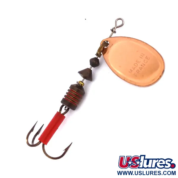 Mepps Aglia 2 Cuiller, Cuivre, 4.5g, gaine rouge sur l'hameçon, #10082