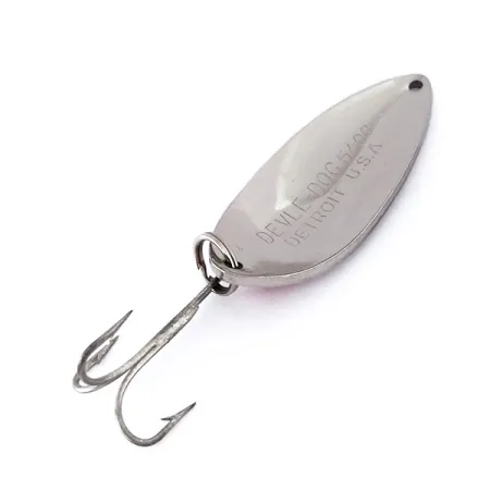 Dardevle Devle Dog Cuillère, Nickel / Rouge, 18g, Vintage, #10104