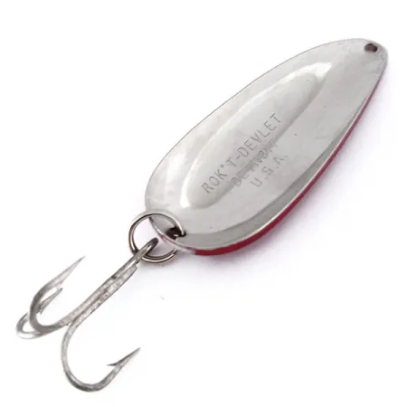 Cuillère Eppinger Dardevle Rok't Devlet, Rouge/Blanc/Nickel, 35g, #10109