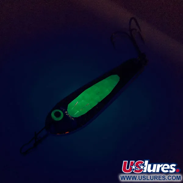 Bass Pro Shops Jigging Spoon, Nickel / Vert, 25g, Martelé, #10113