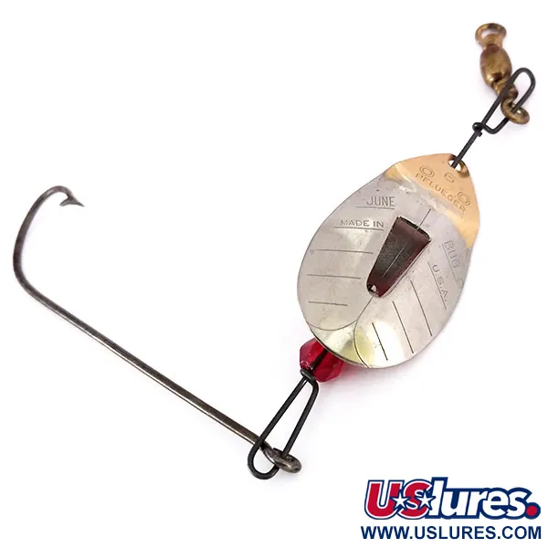 Pflueger June Bug Cuiller, Nickel/Rouge, 5.5g, Palette Déportée, #10137