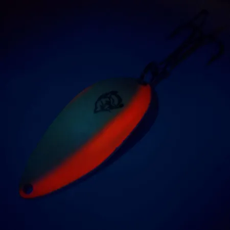 Cuillère Eppinger Dardevle Devle Dog, Blanc/Orange/Nickel, 18g, #10166