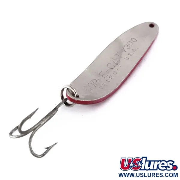 Dardevle Cop-E-Cat 7400 Cuillère, Rouge/Blanc/Nickel, 14g, #10167