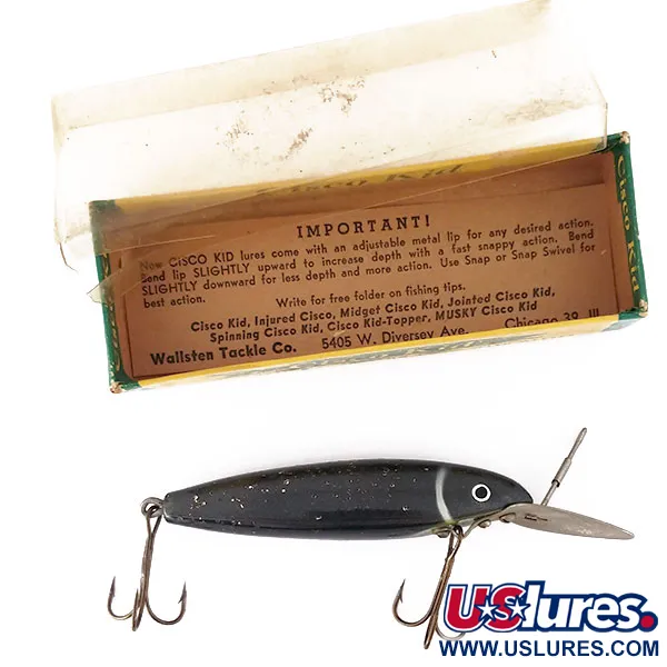 Wallsten Tackle Cisco Kid Leurre, Noir, 14g, Bavette réglable, #10173