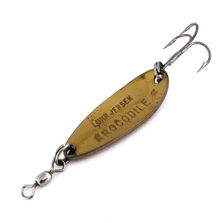 Cuiller Luhr Jensen Krocodile, Laiton martelé/Orange, 9g, #10184