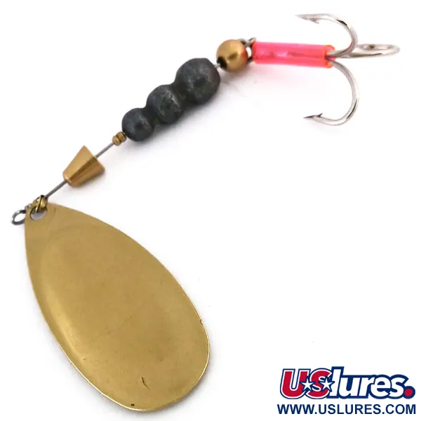 Vintage Mepps Comet 5 Cuiller tournante, Laiton, 8cm, Rose, #10199