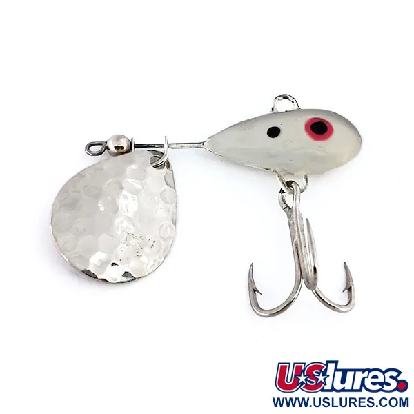 Mann's Little George Tail-Spinner, Nickel/Blanc, 14g, Plomb, #10231