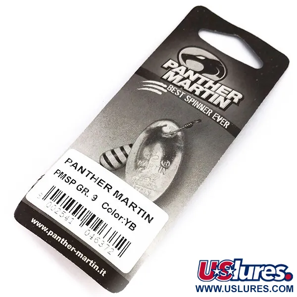 Panther Martin 9 Cuiller, Jaune/Noir, 11g, Axe Traversant, #10246