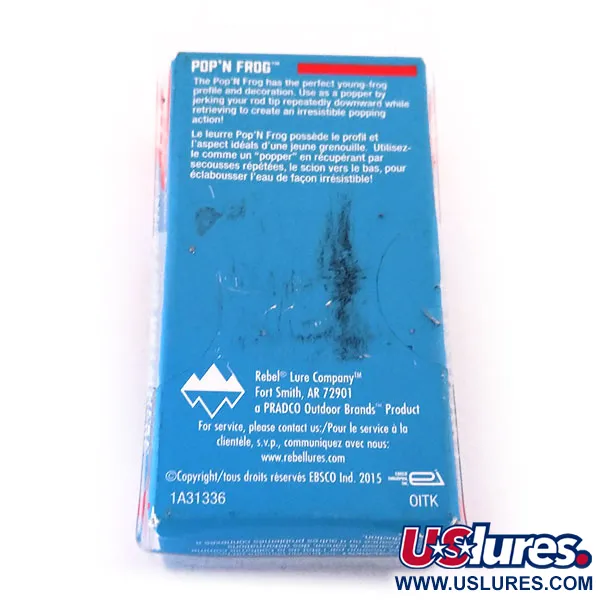 Rebel Pop'N Frog Popper, Grenouille Verte, 7g, Bouche Rouge, #10286
