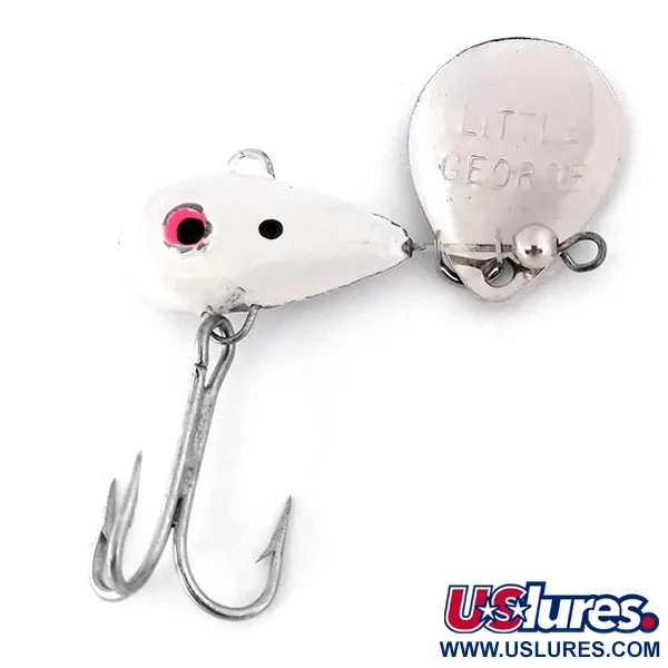 Luhr Jensen Little George Tail Spinner, Nickel/Blanc, 14g, #10292