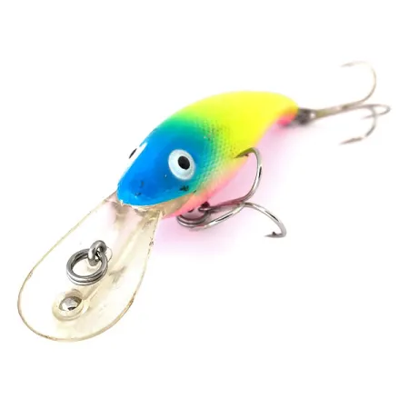 Cotton Cordell Wally Diver Poisson nageur, Rainbow, 14g, Glow, #10397