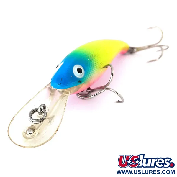Cotton Cordell Wally Diver Poisson nageur, Rainbow, 14g, Glow, #10397