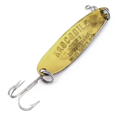 Luhr Jensen Krocodile Die #3 Cuillère, Jaune/Rouge, 10g, Laiton, #10410