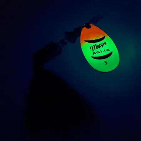 Mepps Aglia 3 dressed Fluo UV Cuiller, Fluo, 7.3g, Finition UV, #10431