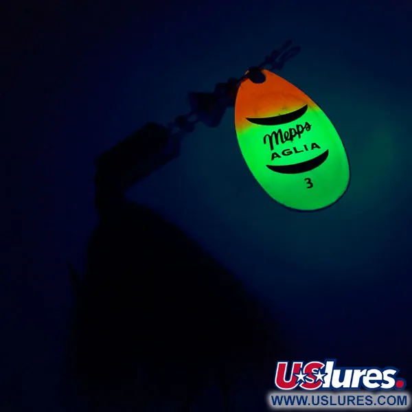 Mepps Aglia 3 dressed Fluo UV Cuiller, Fluo, 7.3g, Finition UV, #10431