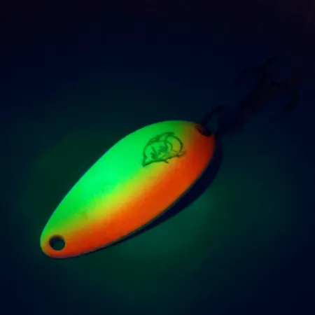 Dardevle Devle Dog 5200 UV Cuillère, Jaune/Orange/Nickel, 7g, UV, #10450