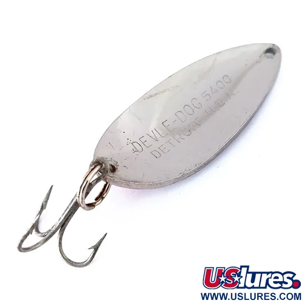 Cuillère Dardevle Devle Dog 5400, Nickel / Rouge, 18g, Detroit, #10451