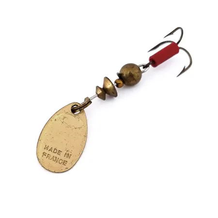 Mepps Aglia 0 Cuiller tournante, Laiton, 2,5g, Gaine rouge, #10558