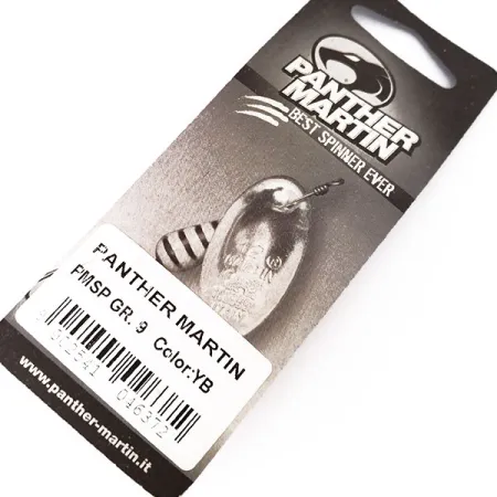 Panther Martin 9 Con Punti Cuiller, Noir / Jaune, 9g, In-line, #10563