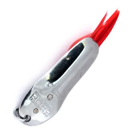 Pflueger Chum Weedless Spoon Cuillère, Nickel/Rouge, 8g, Plumes, #10600