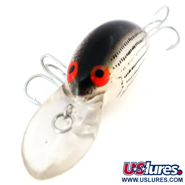 Bomber model B 4A Crankbait, Argent/Noir, 7g, Flottant, #10605