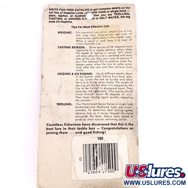 Hopkins shorty 150 Jig Lure, Nickel martelé, 42g, Hameçon simple, #10617