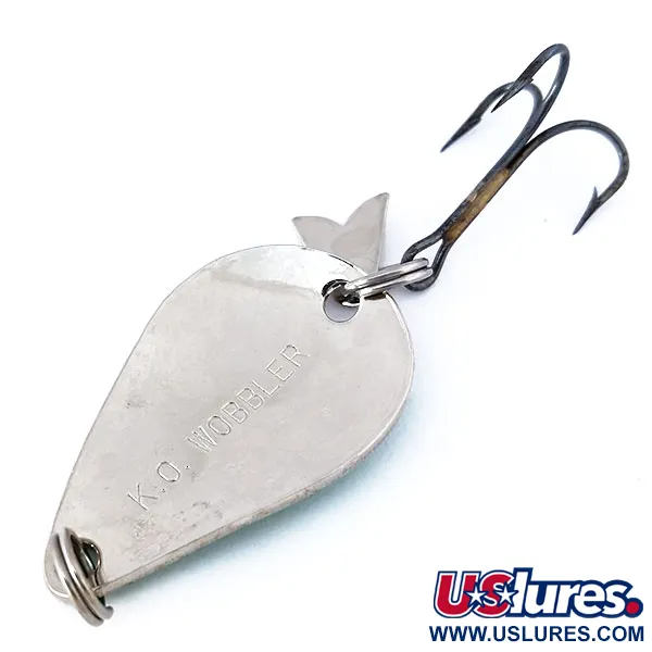 Acme K.O. Wobbler Cuillère, Nickel / Vert, 7g, Sonic flipper tail, #10641