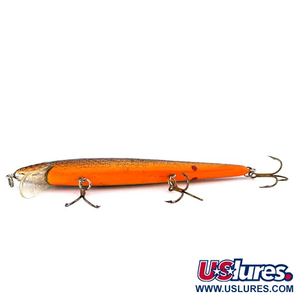 Rebel Floater F12 Minnow, Noir-Or, 9g, Bavette transparente, #10646