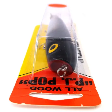 Luhr Jensen P.J.POP Popper, Argent / Noir, 17g, Corps bois, #10658