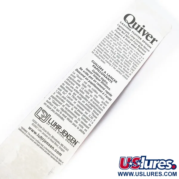 Luhr Jensen Quiver Cuillère, Argent, 39g, Action Papillon, #11407