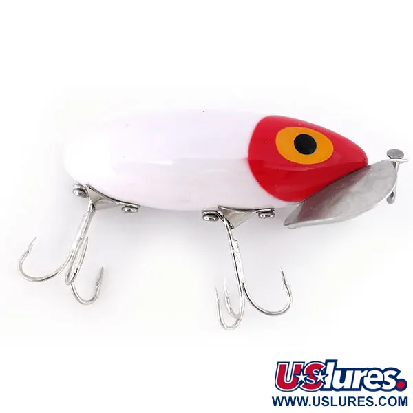 Fred Arbogast Jitterbug Leurre de Surface, Rouge/Blanc, 10g, #10688