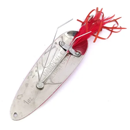 Eppinger Weedless Dardevle Cuillère, Rouge/Blanc/Nickel, 28g, #10692