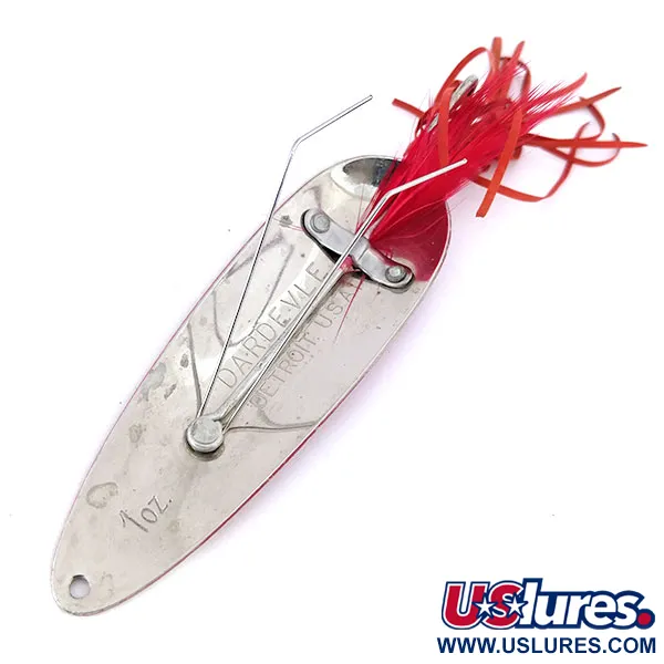 Eppinger Weedless Dardevle Cuillère, Rouge/Blanc/Nickel, 28g, #10692