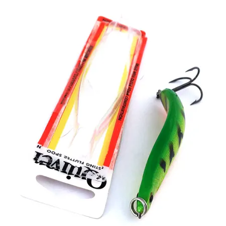 Luhr Jensen Quiver Cuillère, Fire Tiger, 39g, Phospho, #10694