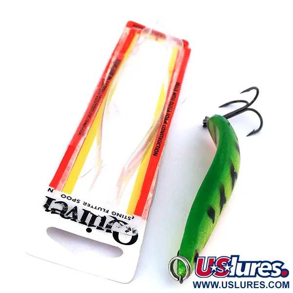 Luhr Jensen Quiver Cuillère, Fire Tiger, 39g, Phospho, #10694