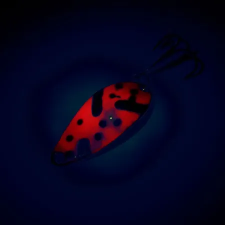 Acme Little Cleo Cuillère, Rouge / Noir / Nickel, 3,5g, UV, #10721