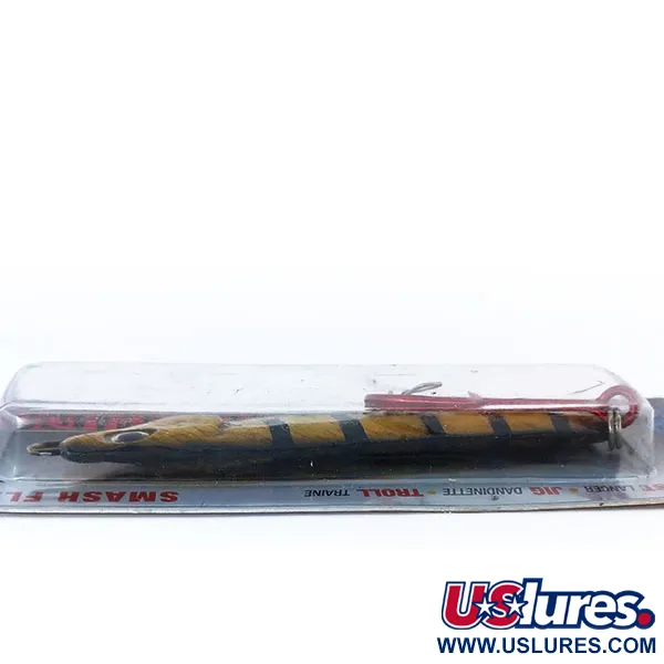 Luhr Jensen Crippled Herring Jig, Jaune Noir, 42g, Smash Flash, #10788