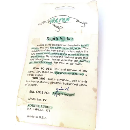 Vortex Lures Depth Seeker Crankbait, Red Tiger, 17g, Bruiteur, #10792