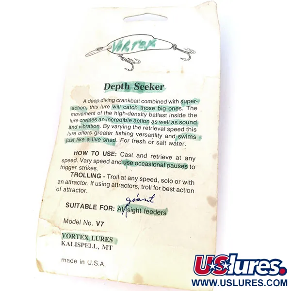 Vortex Lures Depth Seeker Crankbait, Red Tiger, 17g, Bruiteur, #10792