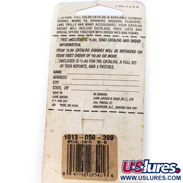 Luhr Jensen Lil' Kroc UV Cuillère, Nickel/Rouge, 18g, UV, #10793