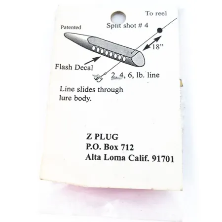 ZPlug Lures Z Plug Mini Leurre Inline, Rose, 2g, Fil Traversant, #10796
