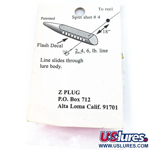 ZPlug Lures Z Plug Mini Leurre Inline, Rose, 2g, Fil Traversant, #10796