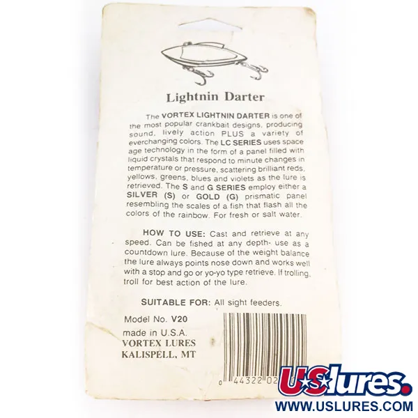 Vortex Lures Lightnin Darter Glow, Lumineux, 14g, Rattle, #10840
