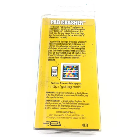 Booyah Pad Crasher Grenouille, Bleu Jaune, 14g, Anti-herbe, #10841